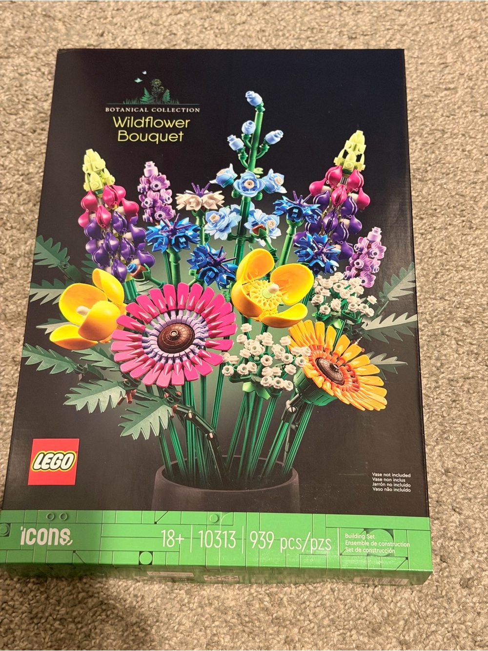 Lego Wildflower Bouquet - Pink Yellow Blue Purple Green Cream